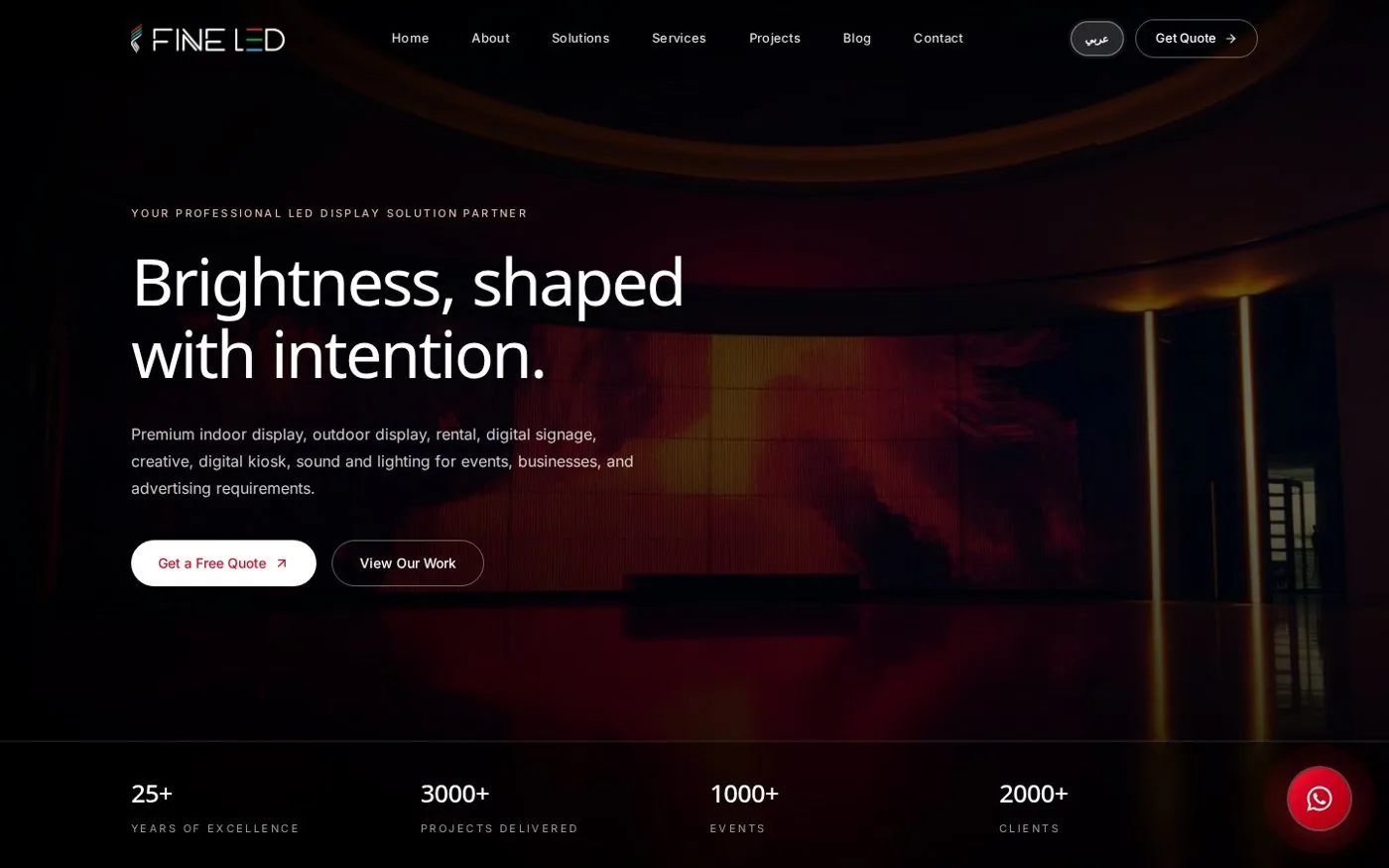 FineLED website preview