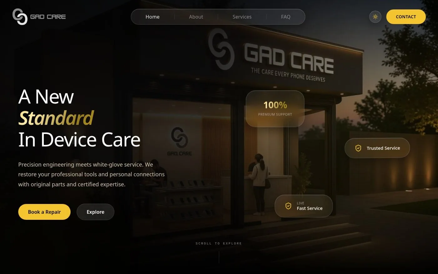 GadCare website preview